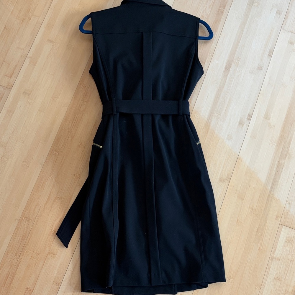 Calvin Klein Black Midi Dress with Gold Accents - Picture 4 of 7